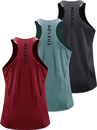  NELEUS Men's Running Tank Tops Sleeveless Athletic Workout  Shirts with Hoods and Zipper,3 Pack,5099,Black/Blue/Red,S : Sports &  Outdoors